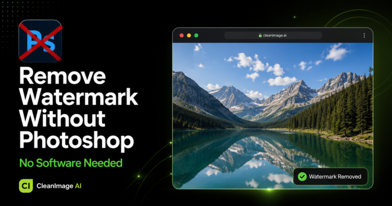 remove watermark from photo without photoshop free online - CleanImage AI