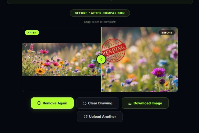 remove watermark online before after result